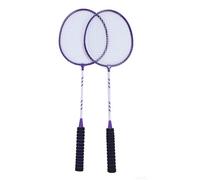 VGEBY Raquette de Badminton 2 Pièces, Poignée Antidérapante en Alliage de Fer Absorbant Les Chocs pour Adultes et Adolescents, Plaisir en Plein Air (Bleu Violet)