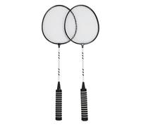 VGEBY Raquette de Badminton 2 Pièces, Poignée Antidérapante en Alliage de Fer Absorbant Les Chocs pour Adultes et Adolescents, Plaisir en Plein Air (Black)