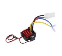 VGEBY RC Car 60A ESC brossé, Contrôleur de Vitesse en Alliage d'aluminium brossé, 3 Modes de Conduite, Conception étanche, 8 Tubes MOS, pour 1 10 RC Crawler et Utilisation Hors Route