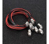 VGEBY RC Car LED Light Set Caoutchouc Métal RC Light 8PCS 5mm Phares et Feux Arrière 5 à 11V 70cm Fil pour Modèle Drift Car Night Driving Décoration