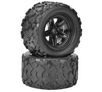 VGEBY RC Tires, Roues RC Wheels, Lot de 2 pneus de Voiture RC, Roue et Pneu de Voiture RC 1/10 RC Truck Buggy Crawler Pneus de Remplacement pour HS 18301 18302 18311 18312 1/18 RC Car