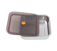 VGEBY Récipients Alimentaires, Boîte à Déjeuner Scellée Sous Vide en Acier Inoxydable 316 avec Couvercle Coulant pour Réfrigérateur Congélateur et Chauffage du Four (1200ml)