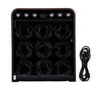 VGEBY Remontoir de Montre, 9 Emplacements, 5 Modes de Rotation Silencieuse avec Affichage Lumineux LED, Boîte de Remontoir Automatique pour Le Stockage de Montres Mécaniques et