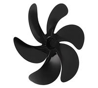 VGEBY Remplacement Universel Robuste de Lame de Ventilateur de Cheminée à 6 Pales pour une Répartition Sûre de la Chaleur pour les Ventilateurs de Poêle en Alliage D'aluminium Noir 6,7 Pouces