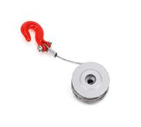 VGEBY Rouleau de Treuil Servo 25T, Accessoires de Mise à Niveau de Treuil en Alliage D'aluminium pour Voiture Télécommandée RC Crawler avec Effet Réaliste (Rouge argenté)