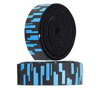 VGEBY Ruban de Guidon de Vélo, Absorption des Chocs en PU, Poignée Antidérapante Imperméable pour Vélo de Montagne de Route, Longueur de 2,1 M (or noir) (or noir) (bleu)