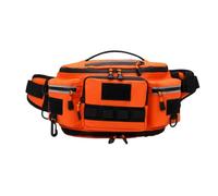 VGEBY Sac à Bandoulière de Pêche, Tissu Oxford Imperméable avec Plusieurs Compartiments et Boucles Externes pour la Pêche, le Camping, le Vélo et les Déplacements (ORANGE)