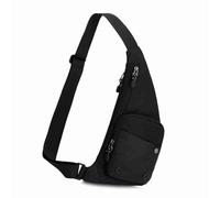VGEBY Sac à bandoulière léger en nylon imperméable avec bandoulière convertible pour vélo, voyage, randonnée, Noir , Décontracté