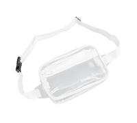 VGEBY Sac à Bandoulière Transparent, Sac de Taille de Poitrine Transparent en PVC Imperméable avec Sangle en Respirante Réglable, pour Les Concerts de Sport, de Voyage, de Salle de (White)