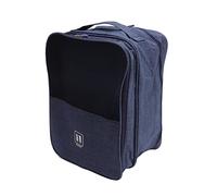 VGEBY Sac à Chaussures de Voyage Sac de Rangement de Chaussures Portable étanche pour Voyage 3 Couches Contenir 3 Paires de pour Le Personnel de Bureau Tissu Oxford Cationique (Bleu Marine)