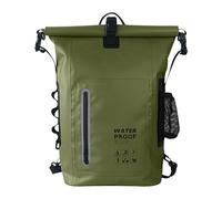 VGEBY Sac à Dos de Randonnée, Sac à Dos de Camping en Tissu PVC 500D Imperméable à la Pluie de 25 L avec Poche Externe adapté au Camping de Kayak de Plage (armée verte)