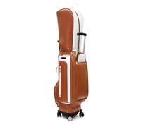 VGEBY Sac de à roulettes en Cuir PU Imperméable avec Quatre Roues (Brown)