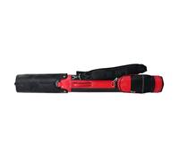 VGEBY Sac de avec Support, Sac de Transport Léger en PU avec capacité de 9 Clubs pour Hommes et Femmes, Parfait pour l'entraînement et Les Voyages (Noir Rouge)