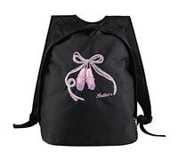 VGEBY Sac de Ballet pour Filles, Sac à Dos de Danse, de Sport à Fermeture éclair (Chaussures de Danse Noires à Paillettes)