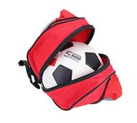 VGEBY Sac de Basket-Ball, Porte-Balle de Sport Portable en Tissu Oxford avec Bandoulière Réglable et Poches en Filet pour Bouteille d'eau pour Les Activités de Plein Air (Modèle Rouge)
