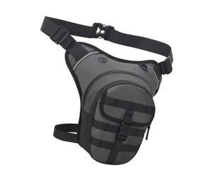 VGEBY Sac de Cuisse de Moto, Taille Réglable de 35 à 47 Pouces et Sangle de Jambe, Sac de Taille Multifonction Imperméable à la Pluie pour L'équitation, la Randonnée, Les Déplacements (Grey)