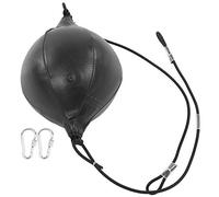 VGEBY Sac de Frappe Gonflable en PU en Forme de Poire avec Cordes élastiques Supérieures et Inférieures pour L'entraînement de Boxe, Les Arts Martiaux et Le Fitness. (Black)