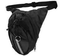 VGEBY Sac de Jambe de Moto, Sac de Cuisse étanche pour TéLéphone et Tablette avec Bandes Réfléchissantes, capacité de 1,6 L, de Taille Extérieur