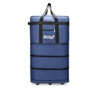 VGEBY Sac de Sport, Bagage de Voyage Pliable, Conception Extensible avec roulettes à 360 Degrés pour Un Rangement de Voyage et Un Transport Pratique (Bleu Grande Taille 6 Roues)