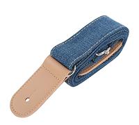 VGEBY Sangle d'ukulélé, Cuir grainé, Boucle en Métal, 33,5-53,1 Pouces | Support d\'épaule réglable, mélange de coton et de lin, pour ténor de concert soprano, fixation par bouton d\'extrémité,