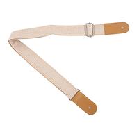 VGEBY Sangle d'ukulélé, Cuir grainé, Boucle en Métal, 33,5-53,1 Pouces | Support d\'épaule réglable, mélange de coton et de lin, pour ténor de concert soprano, fixation par bouton d\'extrémité,