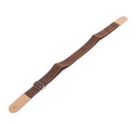 VGEBY Sangle d'ukulélé, Cuir grainé, Boucle en Métal, 33,5-53,1 Pouces | Support d\'épaule réglable, mélange de coton et de lin, pour ténor de concert soprano, fixation par bouton d\'extrémité,