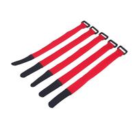 VGEBY Sécuriser Les Sangles, 5 Pcs Crochet en Nylon Réutilisable Durable Sports Vélo Équitation Boucle Sécuriser Les Sangles pour Vélo Vélo Cordon Gestion(Rouge)