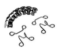 VGEBY Serre-taille de Pantalon, Boucle Réglable, Attache Métallique Amovible pour Jeans, Pantalons et Jupes (BLACK)