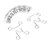 VGEBY Serre-taille de Pantalon, Boucle Réglable, Attache Métallique Amovible pour Jeans, Pantalons et Jupes (SILVER)