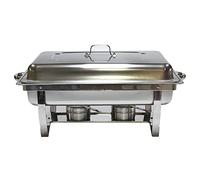 VGEBY Serveur Chauffant pour Buffet, Chauffe-plats à 2 Plateaux en Acier Inoxydable avec Fente Profonde, Idéal pour les Restaurants et les Fêtes, 21,7 X 10,4 X 13,9 Pouces