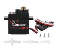 VGEBY Servomoteur à Engrenages Métalliques S0009M 9g, Servo Numérique à Engrenages Métalliques adapté pour Voiture à Grande Vitesse 1/24, Avion/Robot/Bateau canalisé à Voilure