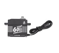 VGEBY Servomoteur RC 60 Kg, Moteur sans Noyau, Mécanisme de Direction étanche Programmable avec Encodeur Magnétique MCU 32 Bits 14 Bits, pour Voitures RC, Robots, Bras Mécaniques (180 degrés)