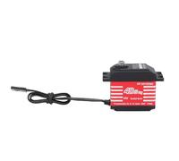 VGEBY Servomoteur, Servo Numérique à Engrenages Métalliques étanches pour Chenille de Voiture RC, Torsion élevée, Contrôle de Précision pour la Robotique et Les Applications de Véhicules (Rouge)