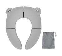 VGEBY Siège de Pot Pliable pour Tout-petits avec Sac de Transport (GRAY) | Convient aux Toilettes Standard, Siège D'entraînement de Voyage Compact, Matériau PP, Portable pour les Voyages, Trous de
