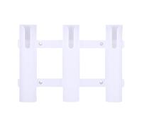 VGEBY Support de Canne à Pêche pour Bateau, Support de Canne à Pêche en Plastique ABS à 3 Tubes avec Vis à Tête Fraisée, Rangement Mural pour à , Garage de Camion de Kayak de Bateau, Peut Contenir
