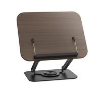 VGEBY Support de Livre pour la Lecture, Support en Bois Réglable avec Base Rotative à 360° pour la Cuisine et l'étude (BLACK)