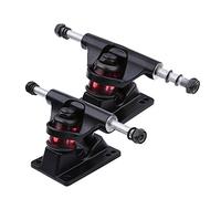 VGEBY Support de Planche à Roulette Trucks Skateboard Roulement Essieux Intermédiaire Accessoire Pièces Détachées (Paire de 2pcs) (Couleur : Noir)