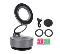 VGEBY Support de Téléphone pour Voiture, avec Ventouse à Succion Nano | Alliage D'aluminium, Alliage de Zinc, Silicone, Rotation Réglable sur 4 Axes, Assistance par Disque Magnétique, pour Usage