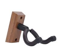 VGEBY Support Mural pour Guitare, Support de Crochet pour Guitare avec Rotatif en Forme de U pour Basse Acoustique électrique, ukulélé, Mandoline, Banjo (Bois de noyer noir trapézoïdal)