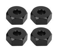 VGEBY Supports de Moyeu de Roue Hexagonale de 12 Mm, Remplacement D'adaptateurs D'entraînement Hexagonal de Voiture RC en Alliage D'aluminium, avec 4 Broches de Fixation, pour Voitures (Black)