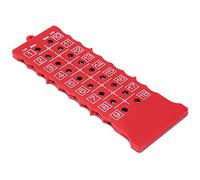 VGEBY Tableau de Bord de en Plastique ABS - Compteur de Coups à 18 Trous - Bouton Portable - 16 X 6 Cm - pour Les Joueurs de de Compétition d'entraînement (Bar Scorer (perlé) Rouge)