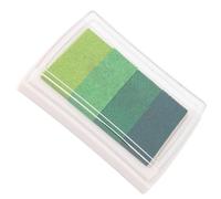 VGEBY Tampon d'encre dégradé mignon pour timbre, coffre-fort, tampon d'encre, facile à utiliser, pour cartes de vœux et lettres d'amour, plastique (dégradé vert)