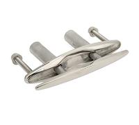 VGEBY Taquet de Quai Marin, Taquet de Bateau à Tirer de 6 Pouces en Acier Inoxydable 316, Conception à Montage encastré, Surface Polie Miroir, Contre-écrous Inclus, pour Yacht, Bateau de Pêche, Kayak