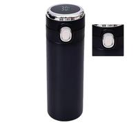 VGEBY Tasse Sous Vide à Double Couche en Acier Inoxydable, avec Affichage de la Température, Tasse Isolante de 420ml pour Usage au Bureau (BLACK)