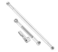 VGEBY Tige de Direction de Voiture RC, Bras de Liaison en Alliage d'aluminium avec Tendeurs Réglables pour Véhicules RC à échelle MN86K 1/12 (Silver)