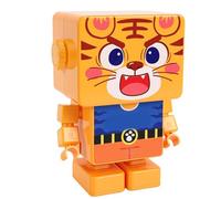 VGEBY Tigre Danseur Robot Jouet, Lumières LED et Musique | Robot interactif pour animaux de compagnie, alimenté par 3 piles AA, jeu sensoriel pour les tout-petits, cadeau