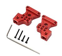 VGEBY Tour de Choc Arrière en Alliage d'aluminium, 2 Pièces, Amortisseurs Réglables Robustes pour Voitures Axiales SCX24 1/24 RC, Mise à Niveau de Manipulation en Douceur (Rouge)