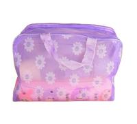 VGEBY Trousse à Cosmétiques étanche avec Fermeture éclair Transparente pour Articles de Toilette et Fournitures de Bain - Pochette de Transport en PVC Durable pour Voyage - 20 X 16 X 9 Cm (Purple)