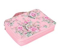 VGEBY Trousse à Crayons à 200 Emplacements avec Motif Rose élégant, Porte-Stylo à Fermeture éclair à 4 Couches pour étudiants, Rangement de Papeterie en Tissu de Haute qualité 8,1 X 11 X 2,8 Pouces