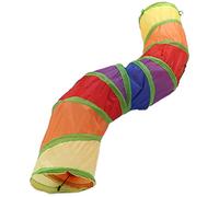 VGEBY Tunnel pour Chat avec Balle Interactive, Pliable 117cm | Tissu polyester résistant, 4 ouvertures pour l\'observation, Chats d\'intérieur, Facile à nettoyer